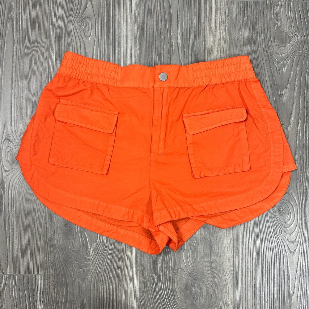 Urban Outfitters‎ Orange Cargo Style Shorts - SIZE L Gorpcore Summer Outdoors